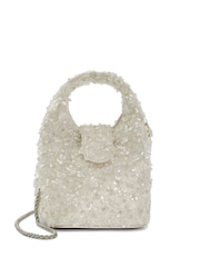 Dune London Cream Bouquette Bridal Floral Trim Grab Bag - Image 3 of 7