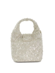 Dune London Cream Bouquette Bridal Floral Trim Grab Bag - Image 4 of 7