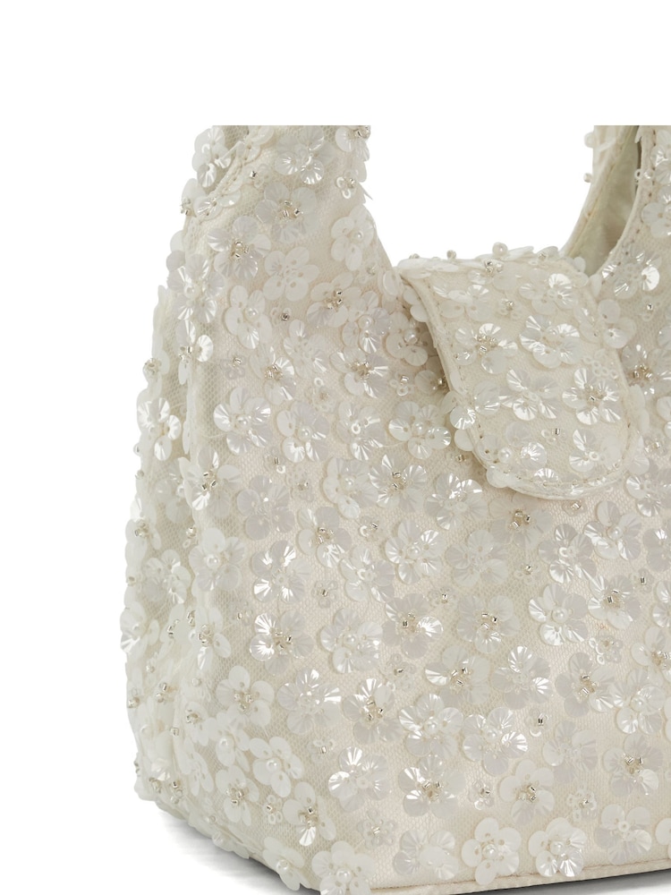 Dune London Cream Bouquette Bridal Floral Trim Grab Bag - Image 7 of 7