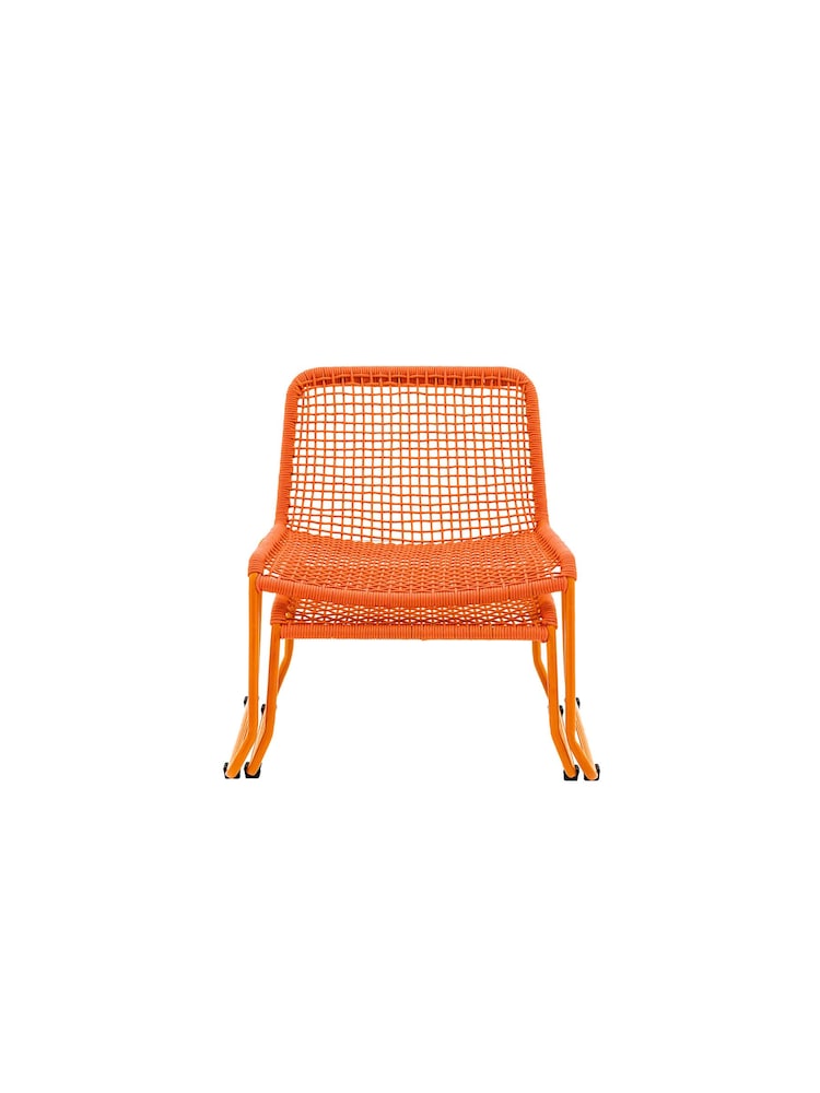 Gallery Home Orange Creston Garden Lounge Chair with Footstool - Image 4 of 4