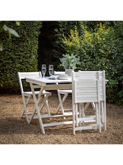 Gallery Home White Fairfield Garden Dining Set - Image 2 of 9