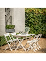 Gallery Home White Fairfield Garden Dining Set - Image 3 of 9