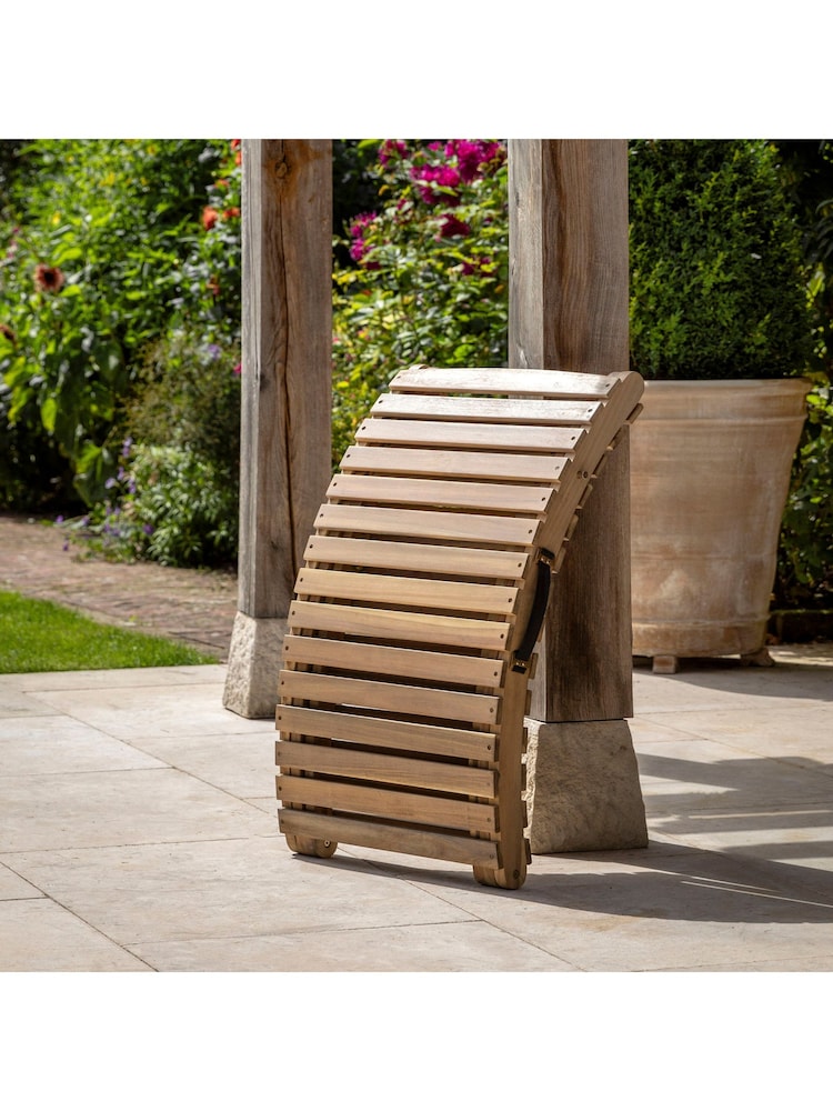 Gallery Home Natural Aeneas Garden Sunlounger - Image 2 of 7