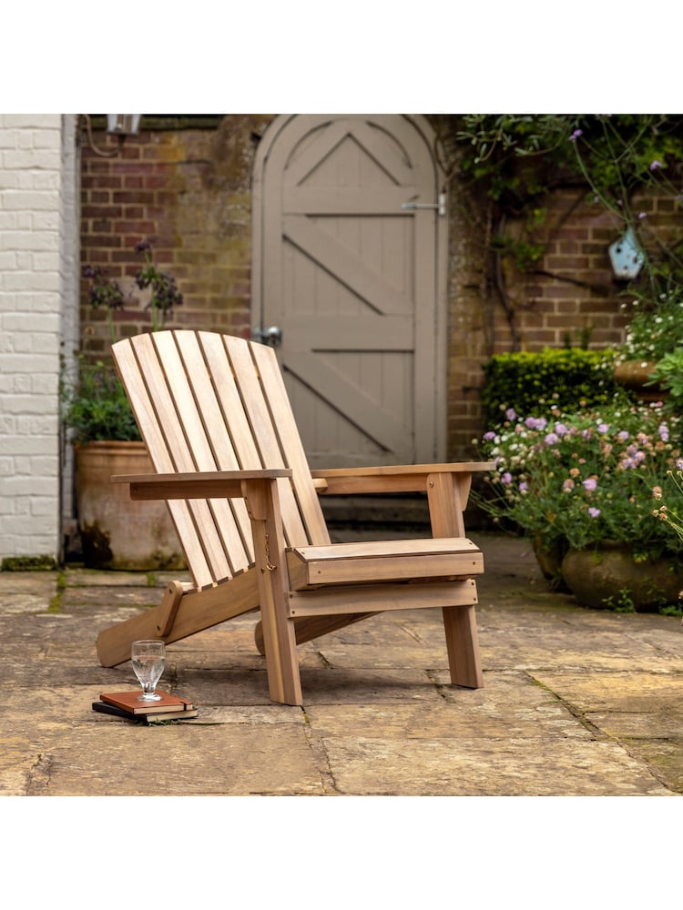 Gallery Home Natural Watson Garden Lounge Chair with Footstool - Image 1 of 5