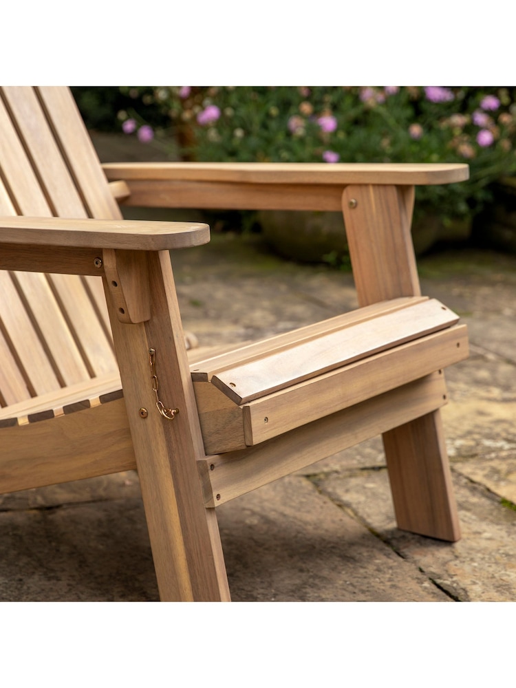 Gallery Home Natural Watson Garden Lounge Chair with Footstool - Image 2 of 5