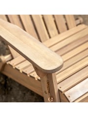 Gallery Home Natural Watson Garden Lounge Chair with Footstool - Image 4 of 5