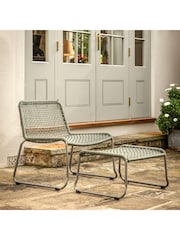 Gallery Home Green Creston Garden Lounge Chair with Footstool - Image 1 of 10