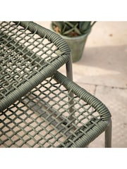 Gallery Home Green Creston Garden Lounge Chair with Footstool - Image 5 of 10