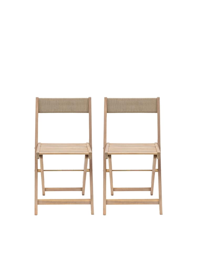 Gallery Home Natural Helmville Garden Dining Chair Set of 2 - Image 2 of 2