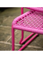 Gallery Home Pink Creston Garden Lounge Chair with Footstool - Image 5 of 8