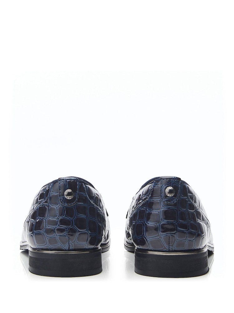 Moda in Pelle Evvaa Flat Slip on Tassle Leather Barrel Loafers - Image 3 of 4