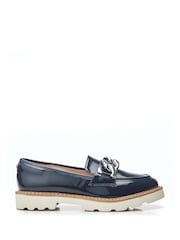 Moda In Pelle Evella Chunky Chain Trim Loafers - Image 1 of 4