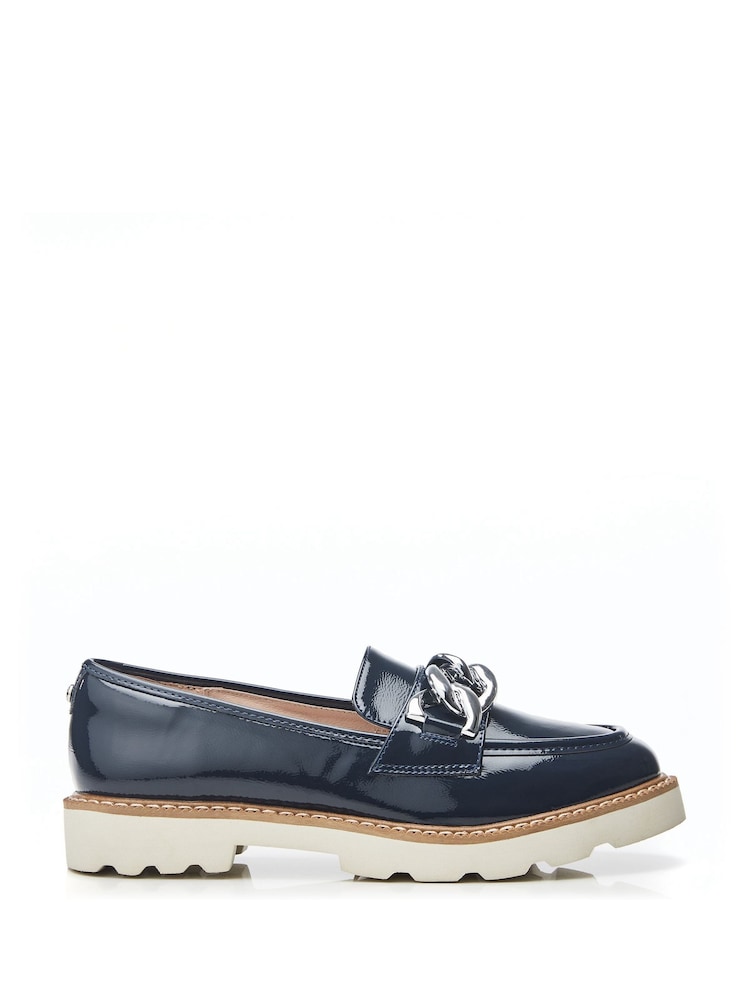 Moda In Pelle Evella Chunky Chain Trim Loafers - Image 1 of 4