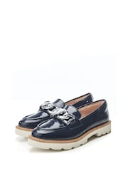 Moda In Pelle Evella Chunky Chain Trim Loafers - Image 2 of 4