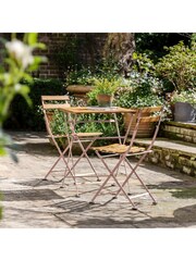 Gallery Home Pink Almira Garden Bistro Set - Image 2 of 6