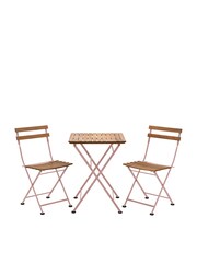 Gallery Home Pink Almira Garden Bistro Set - Image 6 of 6