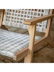 Gallery Home Natural Chelen Garden Lounge Chair with Footstool - Image 6 of 9