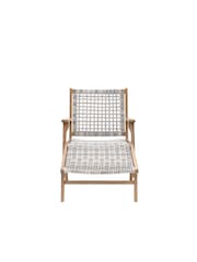 Gallery Home Natural Chelen Garden Lounge Chair with Footstool - Image 9 of 9