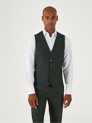 Skopes Green Harcourt Single Breasted Tailored Fit Suit Waistcoat - Image 1 of 6