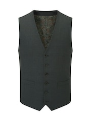 Skopes Green Harcourt Single Breasted Tailored Fit Suit Waistcoat - Image 5 of 6