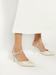 Dune London Cream Companion Bridal Y Back Courts - Image 1 of 6