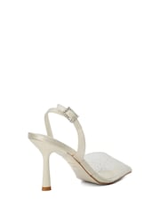 Dune London Cream Divinely Sea Pearl Bridal Slingback Heels - Image 5 of 6