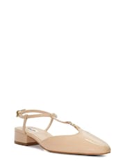 Dune London Pink Heya T-Bar Open Flat Ballet Slingback Heels - Image 4 of 6
