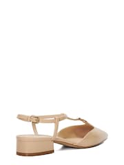 Dune London Pink Heya T-Bar Open Flat Ballet Slingback Heels - Image 5 of 6