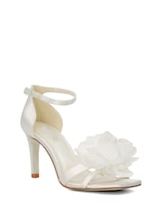 Dune London White Memorise Bridal Corsage Sandals - Image 5 of 6