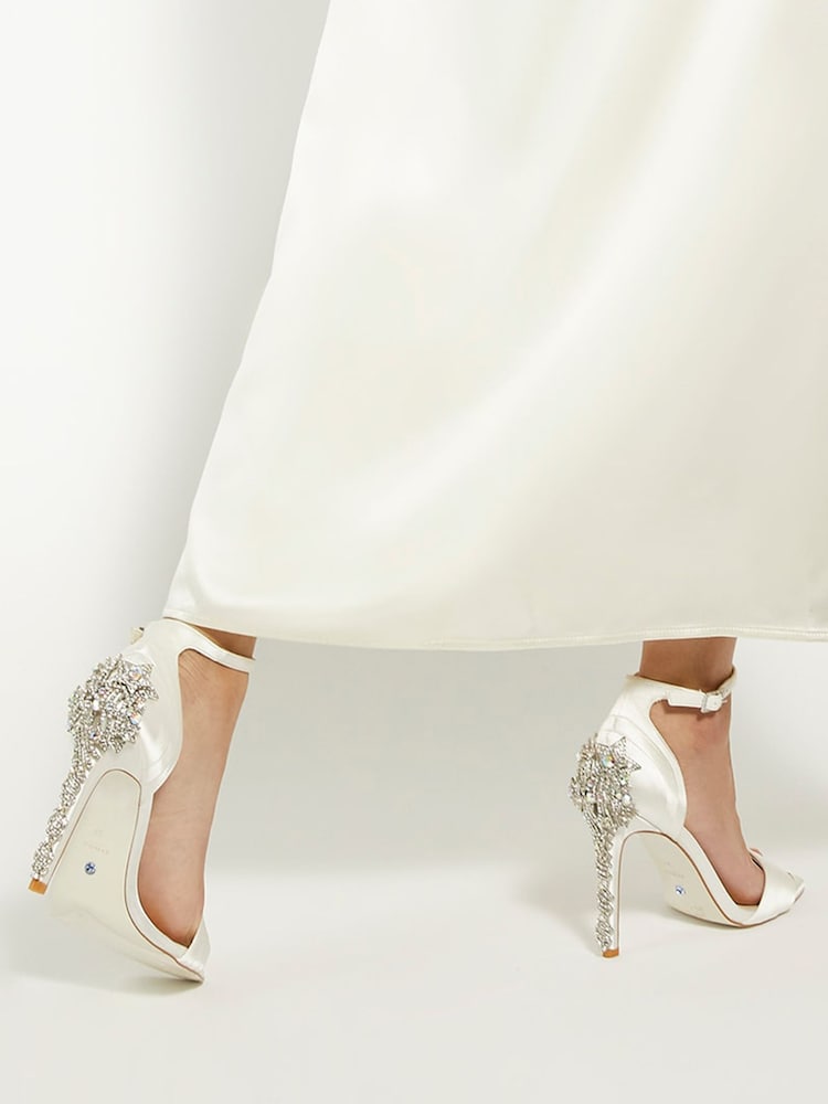 Dune London White Meridians Bridal Star Heel Sandals - Image 1 of 6 Dune London White Meridians Bridal Star Heel Sandals - Image 1 of 6