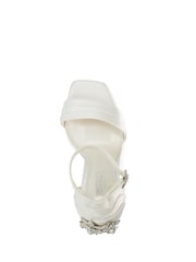 Dune London White Meridians Bridal Star Heel Sandals - Image 6 of 6