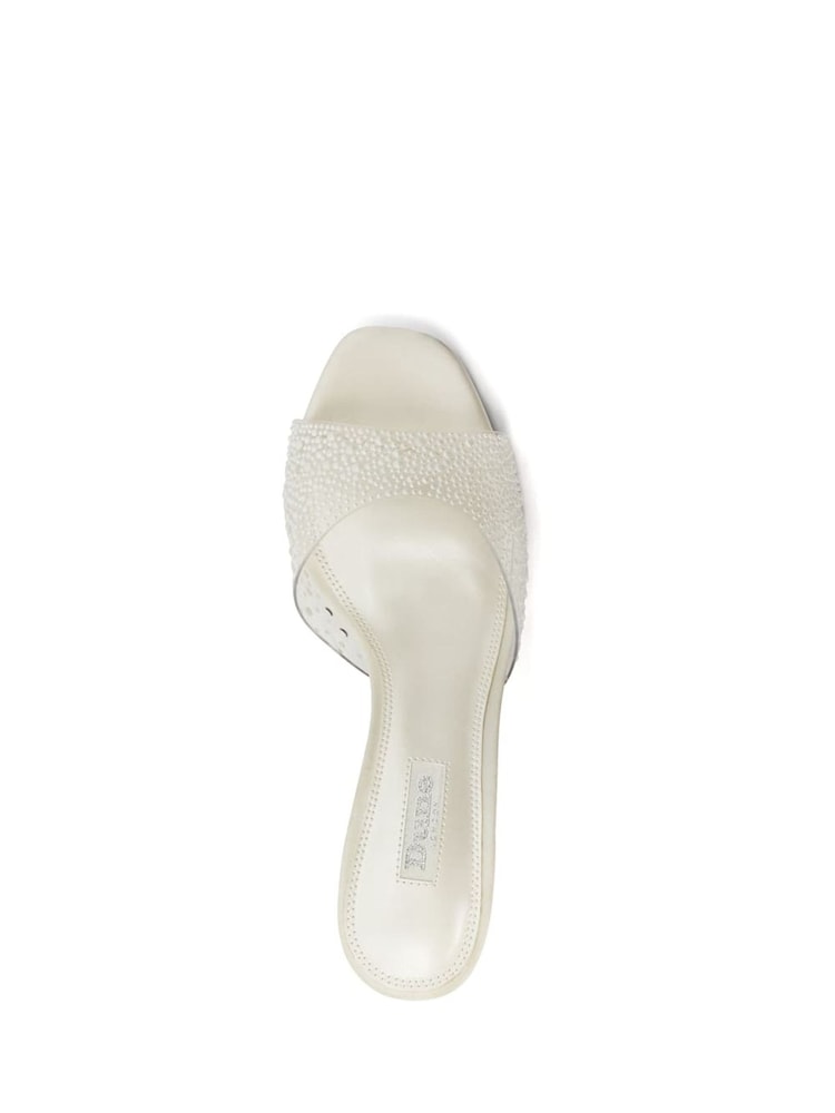Dune London Cream Moonlit Sea Pearl Bridal Kitten Heel Mules - Image 6 of 6