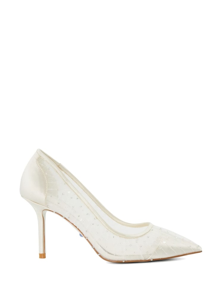 Dune London Bespoke Bridal Pleat Mesh Courts - Imagem 1 de 6
