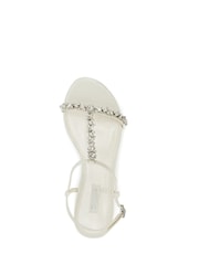 Dune London Cream Nuptuals Bridal T-Bar Flat Sandals - Image 6 of 6