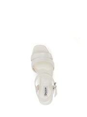 Dune London Cream Chrome Made With Love Bridal Platform Sandals - Image 4 of 4