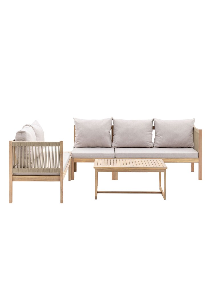 Gallery Home Natural Warner Garden Lounge Set - Image 8 of 8