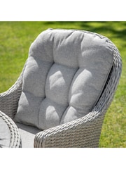 Gallery Home Natural Carbella Garden 4 Seater Round Dining Set - Image 4 of 6