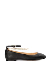 črna - Dune London Halles Ankle Chain Ballet lahki športni copati - Slika 3 iz 6