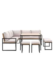 Gallery Home Natural Davenport Garden Corner Dining Set - Image 7 of 7