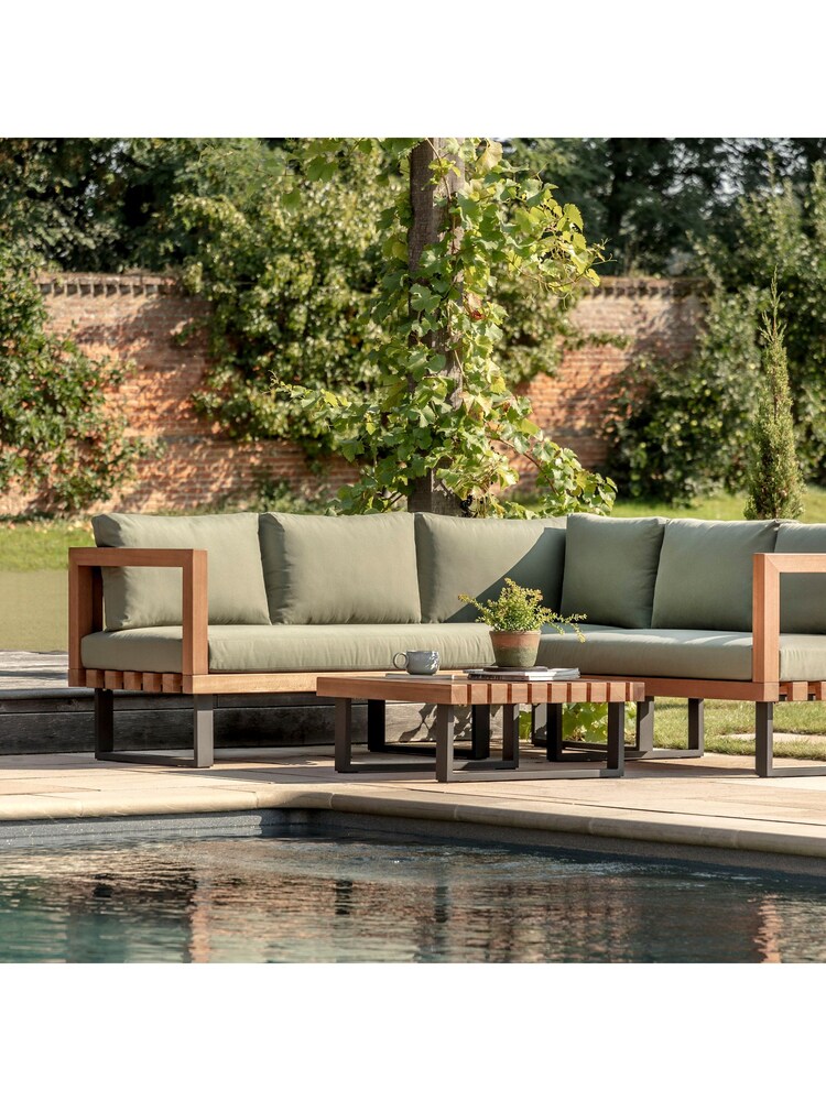Gallery Home Green Malden Garden Corner Sofa Set - Image 1 of 7
