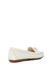 Dune London White Grovers Trim Detail Driving Moccasin Shoes - Image 4 of 6