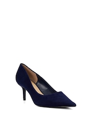 Dune London Blue Absolute Mid Heel Pointed Courts - Image 4 of 6