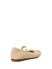 Dune London Cream Helenas Flexible Sole Elastic Flats - Image 4 of 5