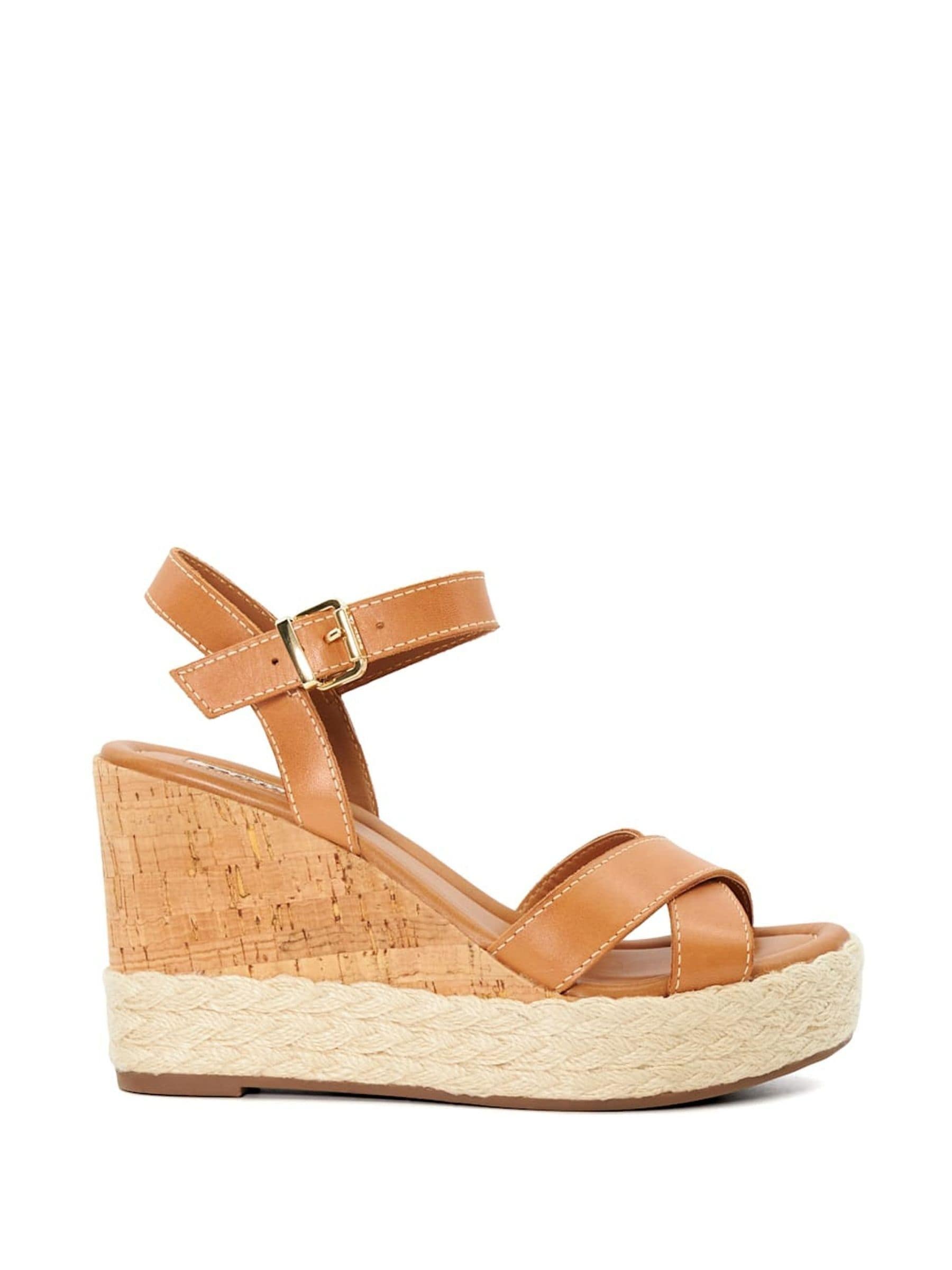 ORSON CROSS STRAP SANDAL Black Leather Chunky Sandal by KURT