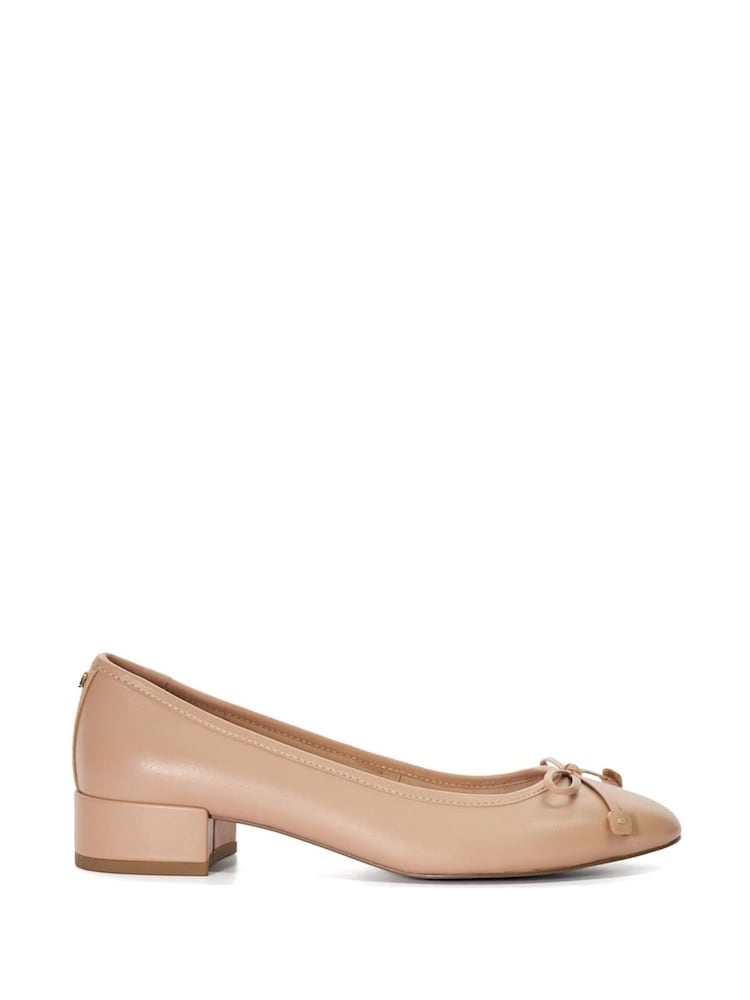 Dune London Pink Block Heel Hollies Ballerina Shoes - Image 2 of 5