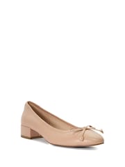 Dune London Pink Block Heel Hollies Ballerina Shoes - Image 4 of 5