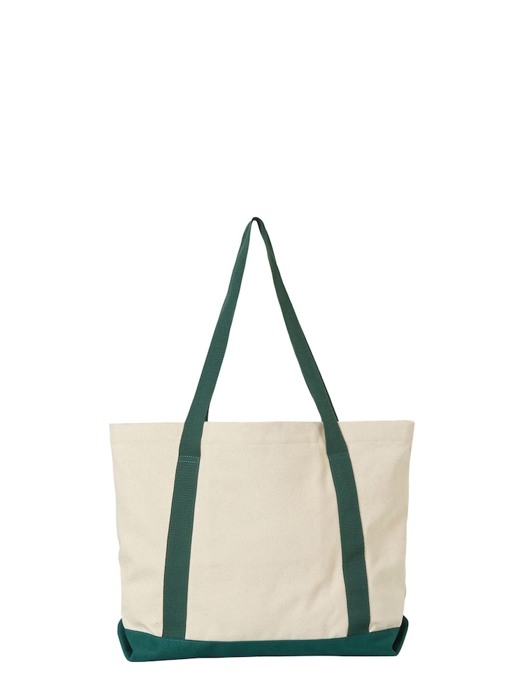 New Balance Green 100% Cotton Canvas Tote - Image 2 of 2