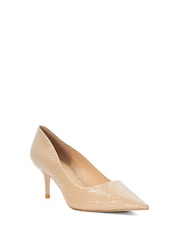 Dune London Pink Absolute Mid Heel Pointed Courts - Image 3 of 6