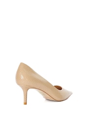 Dune London Pink Absolute Mid Heel Pointed Courts - Image 4 of 6