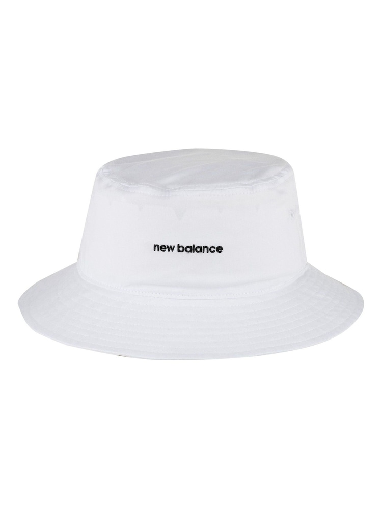 New Balance White 100% Cotton Bucket Hat - Image 1 of 3